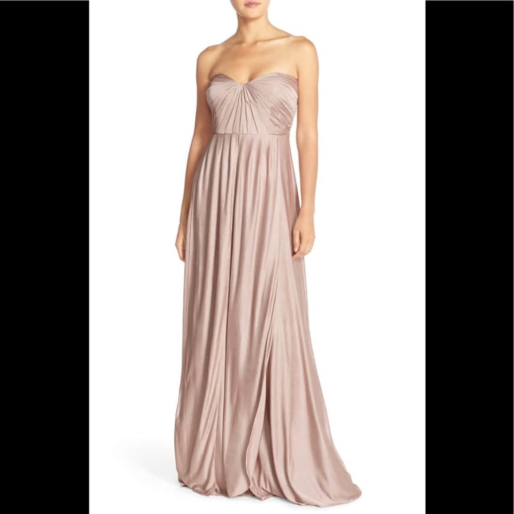 Jenny Yoo Demi Convertible strapless jersey gown
